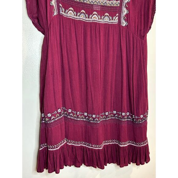 Free People XS Oversized Embriodered Tunic Boho Bohemian Western - Picture 4 of 11